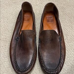 Frye Rich Brown Leather Loafers